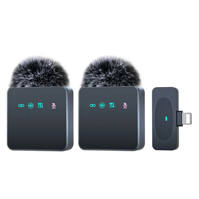 Professional Wireless Lavalier Microphone with Noise Reduction Recording Mute Function Cell Phone Portable Audio Video Live MIC