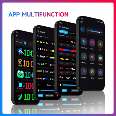 Large APP Truck Car Devil Eye LED Pixel Panel Light Remote Music Control Custom Text Lighting Scrolling For Board Windshield