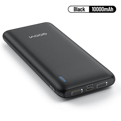 QOOVI 20000mAh Power Bank Ultra-thin Portable Charger For iPhone 15 Xiaomi Samsung Huawei External Battery 10000 mAh PowerBank