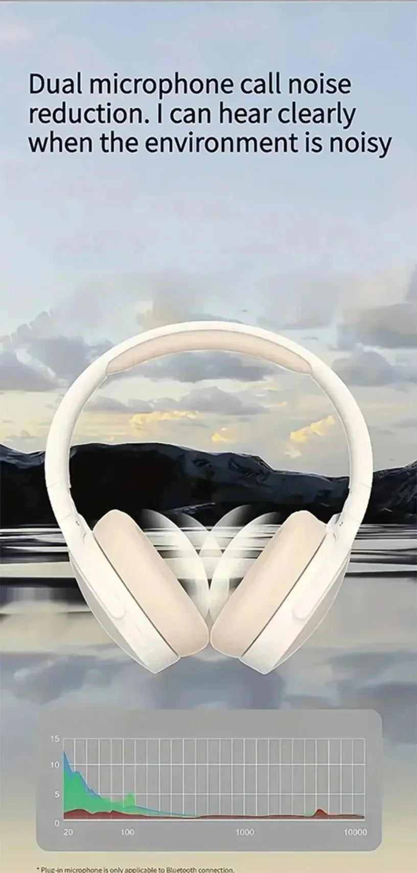 Fashion HIFI Stereo Headsets True Sports With Earphones TF/AUX Music Player with MicWireless Bluetooth Headphones Over Ear