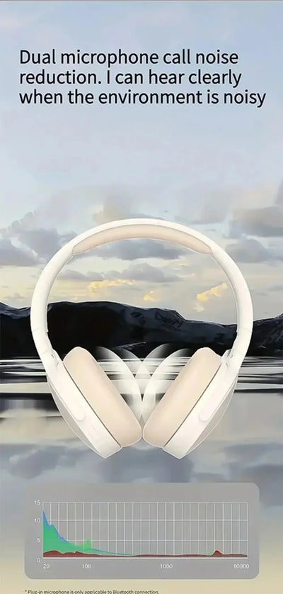 Fashion HIFI Stereo Headsets True Sports With Earphones TF/AUX Music Player with MicWireless Bluetooth Headphones Over Ear