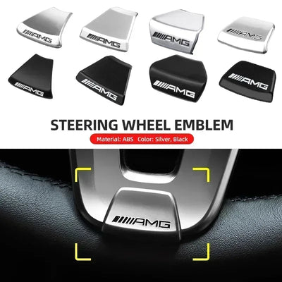 Car Interior Steering Wheel Badge Sticker Panel Center Emblem For AMG Mercedes Benz W212 W213 W205 GLA CLA GLC GLE New C/E Class