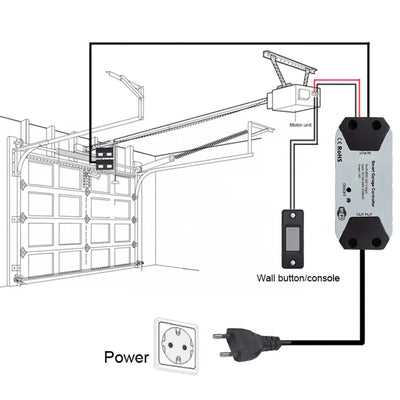 Tuya WiFi Switch Garage Door Controller Smart Door Opener Work with Alexa Google Home Smart Life Tuya APP Control No Hub Require