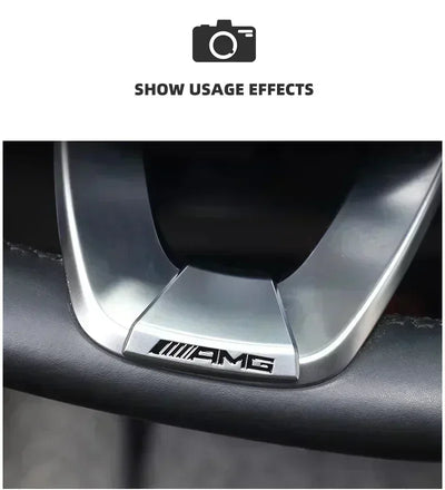 Car Interior Steering Wheel Badge Sticker Panel Center Emblem For AMG Mercedes Benz W212 W213 W205 GLA CLA GLC GLE New C/E Class
