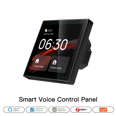 Tuya Wifi Smart Touch Screen Center Control Panel Voice Control ZigBee Gateway Built-in For Intelligent Scenes 4 Inches Screen
