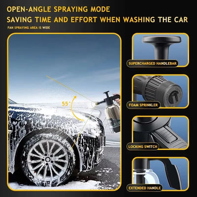 Car wash foam spray can high pressure hand spray car wash pot 2L dual-purpose car wash spray head watering garden spray pot