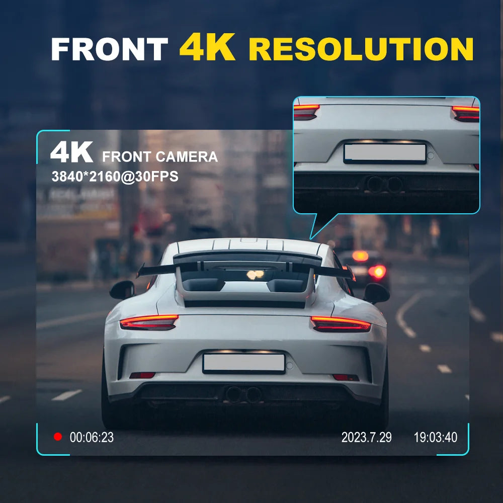 Dash Cam auto 4K WiFi Front Camera Mini Car DVR Video Recorders Night Vision 24H Parking Monitor surveillance Recording camera