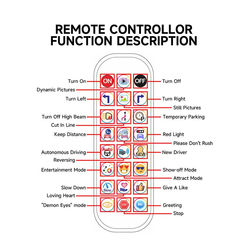 Large APP Truck Car Devil Eye LED Pixel Panel Light Remote Music Control Custom Text Lighting Scrolling For Board Windshield