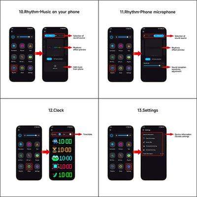 Large APP Truck Car Devil Eye LED Pixel Panel Light Remote Music Control Custom Text Lighting Scrolling For Board Windshield