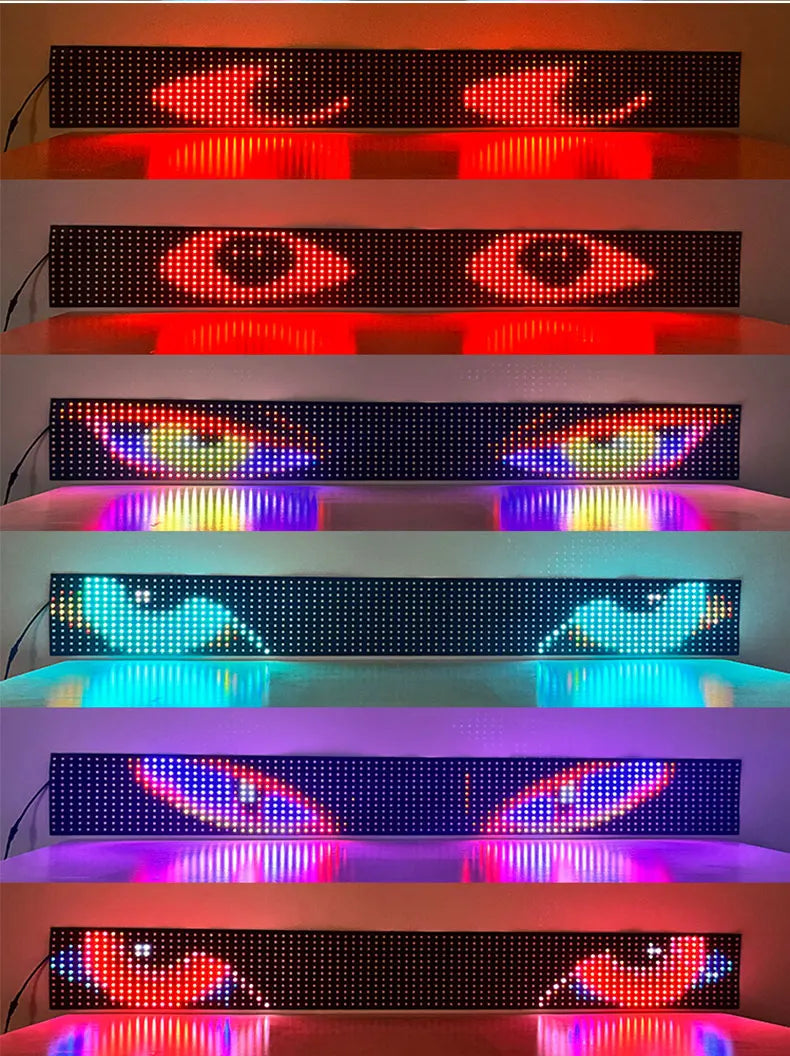 Large APP Truck Car Devil Eye LED Pixel Panel Light Remote Music Control Custom Text Lighting Scrolling For Board Windshield