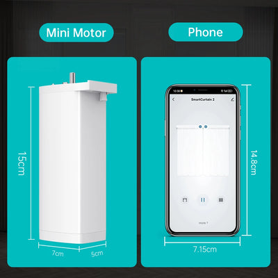 Tuya 155MM 4rd Smart Zigbee/WiFi Electric Shutter Curtain Motor Silent Motor with Remote APPVoice Control With Alexa Google Home