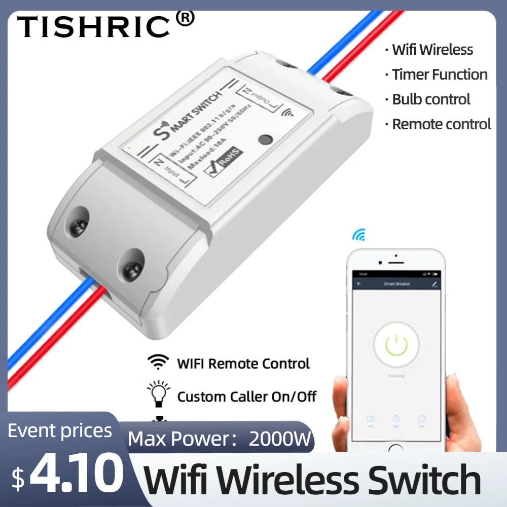 Smart Home Wifi Wireless Switch BASIC Smart Switch Module Smart Life APP Wireless Voice Remote Control Timer Switch Alexa