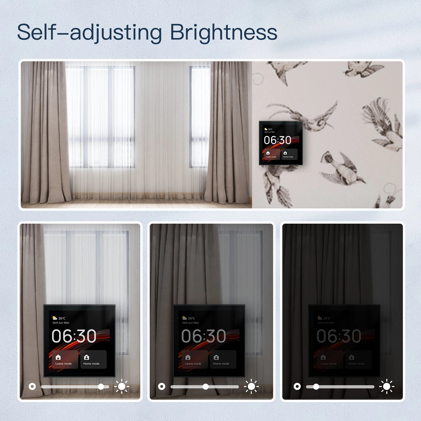 Tuya Wifi Smart Touch Screen Center Control Panel Voice Control ZigBee Gateway Built-in For Intelligent Scenes 4 Inches Screen
