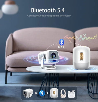 DITONG X3Plus HD projector Native 1080P support 4K WIFI6 BT5.4 Android projector Auto-focus Auto-keystone Home theater projector