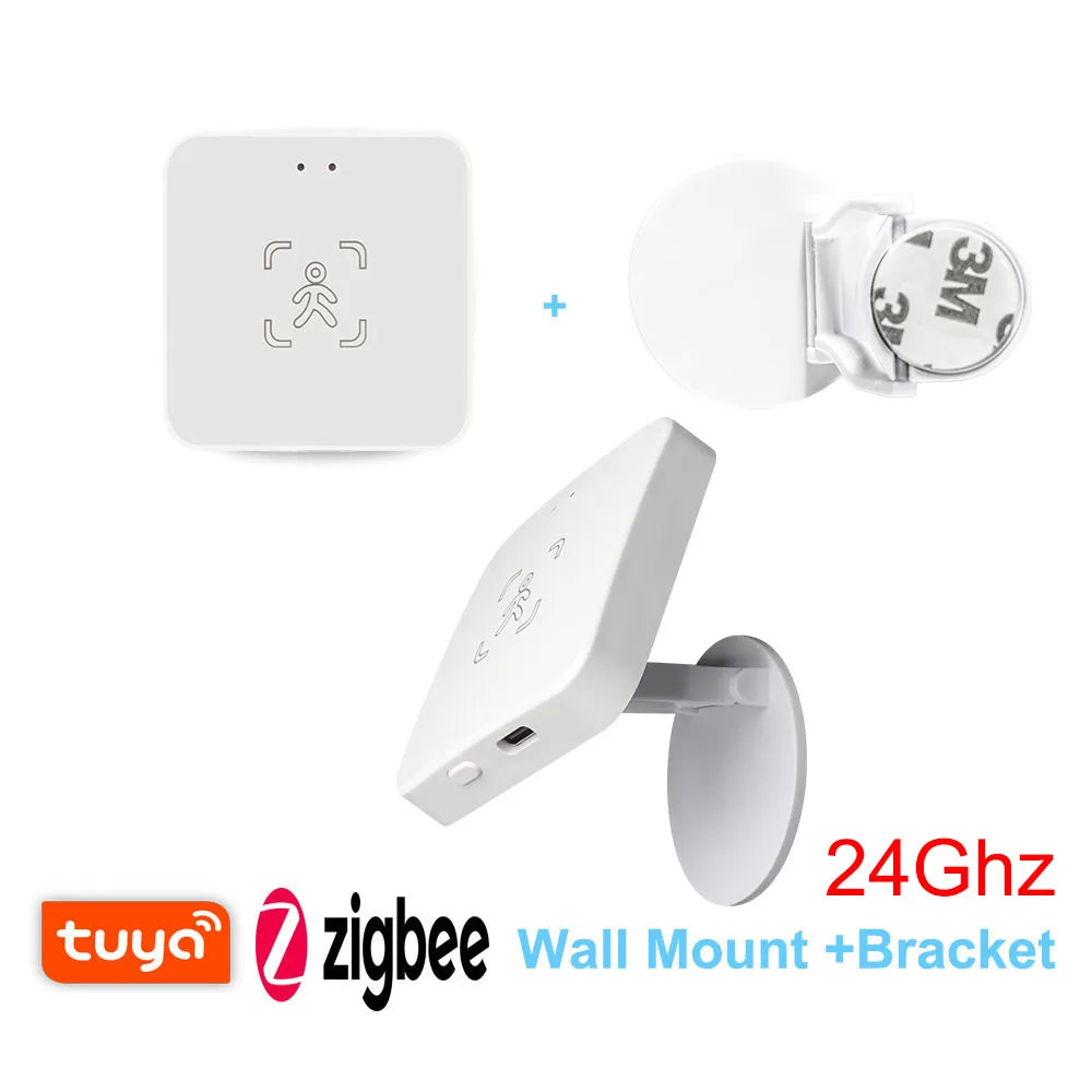 Tuya Zigbee/WiFi Smart Human Presence Sensor MmWave Radar Detection Luminance/Distance Detection For Z2M Support Home Assistant