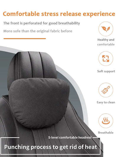 Car Headrest Comfort Adjustable Breathable Pillow Protector Neck For Toyota Corolla Prius Yaris Rav4 CHR Aygo Hilux Raize Camry