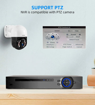 Fuers H.265 4CH POE DIY System Video Surveillance Security System Kit  Camera Surveillance CCTV Face Audio Video Recorder