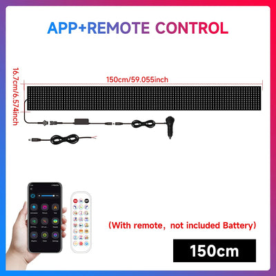 Large APP Truck Car Devil Eye LED Pixel Panel Light Remote Music Control Custom Text Lighting Scrolling For Board Windshield