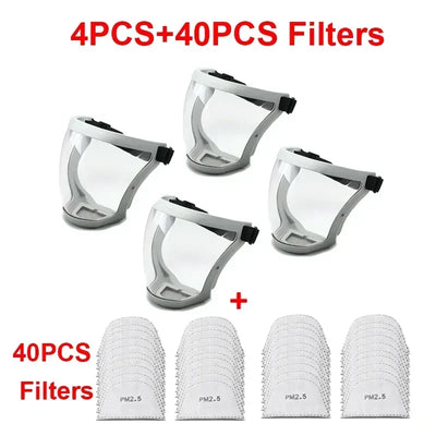 Work Protection Mask Transparent Facial Shield Transparent Facial Protector Face Protective Screen Kitchen Accessories Gadgets