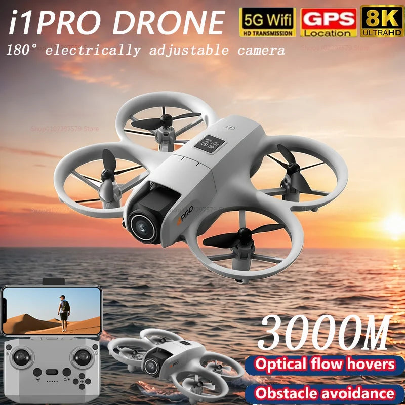 2025 New i1PRO Mini Drones 8K Aerial Photography Machine Dual Camera HD FPV Quadcopter Five-side Obstacle Avoidance Foldable UAV