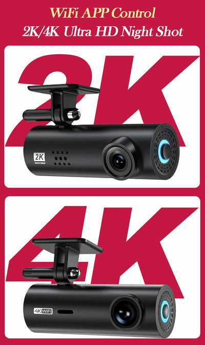 Dash Cam auto 4K WiFi Front Camera Mini Car DVR Video Recorders Night Vision 24H Parking Monitor surveillance Recording camera