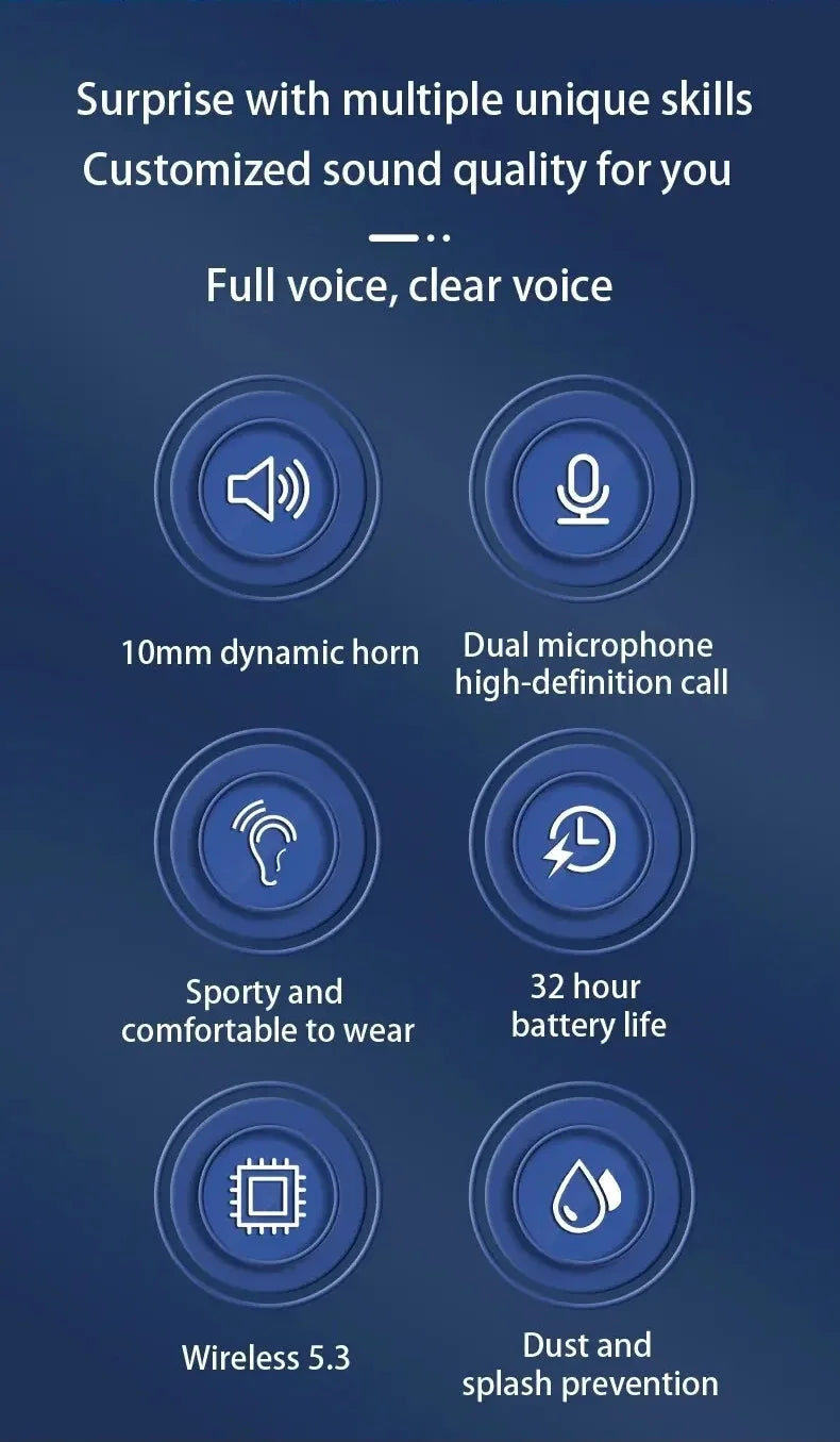 Original SP16 Wireless Earphones Ture Wireless Earbuds Ear hook Sports HiFI Stereo Waterproof Headset With Mic TWS Headphone
