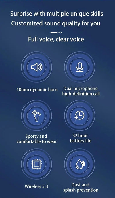 Original SP16 Wireless Earphones Ture Wireless Earbuds Ear hook Sports HiFI Stereo Waterproof Headset With Mic TWS Headphone