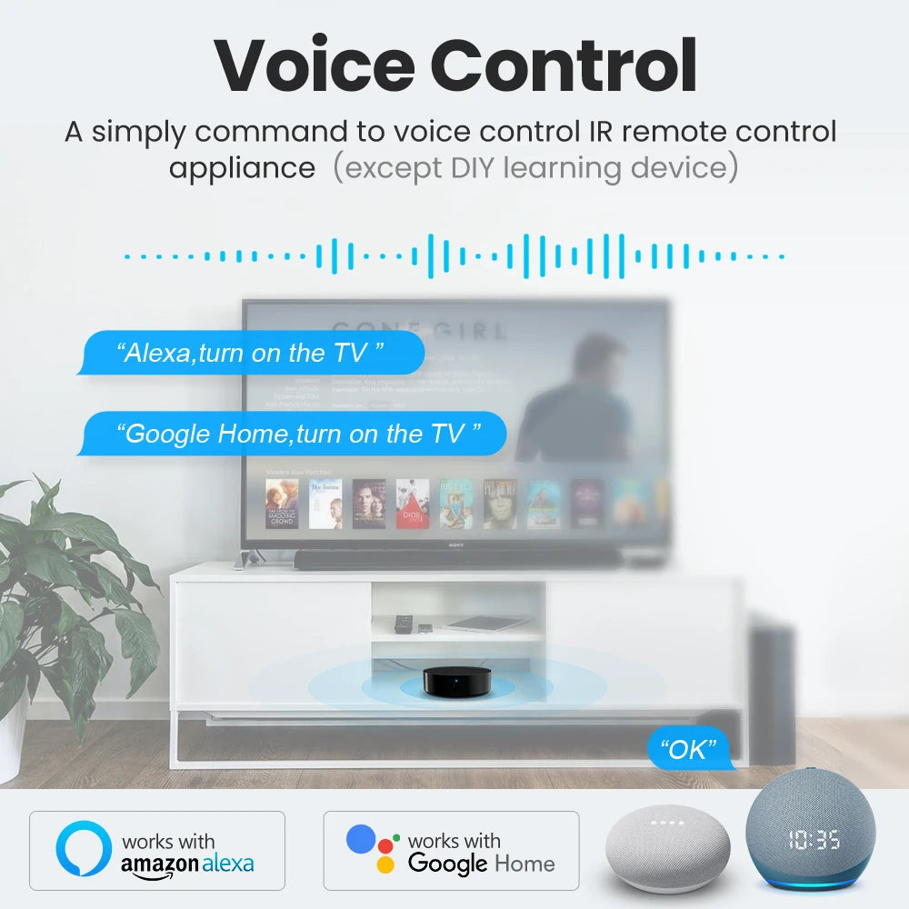 AVATTO Tuya WiFi IR Remote For Air Conditioning TV DVD AUD AC Universal Infrared Remote Control Works With Alexa, Google Home