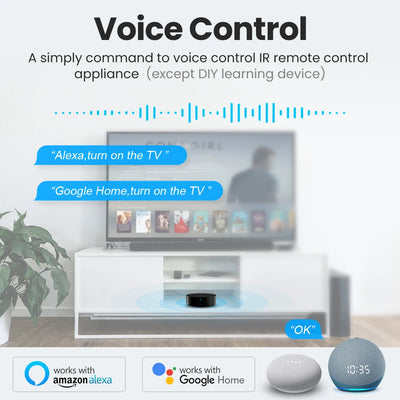 AVATTO Tuya WiFi IR Remote For Air Conditioning TV DVD AUD AC Universal Infrared Remote Control Works With Alexa, Google Home