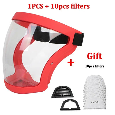 Work Protection Mask Transparent Facial Shield Transparent Facial Protector Face Protective Screen Kitchen Accessories Gadgets