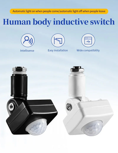 LED Motion Sensor 220V 110V Automatic PIR Infrared Detector 180 Degree Rotating Outdoor Timer Light Switch PIR Motion Sensor
