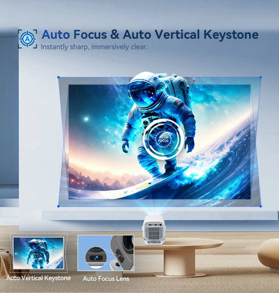 DITONG X3Plus HD projector Native 1080P support 4K WIFI6 BT5.4 Android projector Auto-focus Auto-keystone Home theater projector