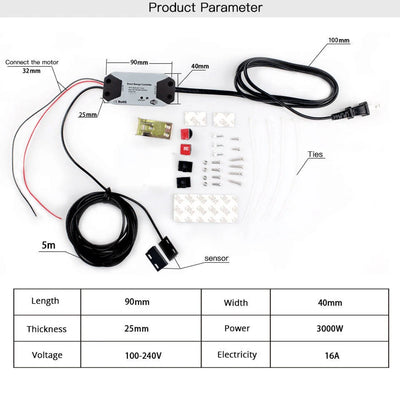 Tuya WiFi Switch Garage Door Controller Smart Door Opener Work with Alexa Google Home Smart Life Tuya APP Control No Hub Require