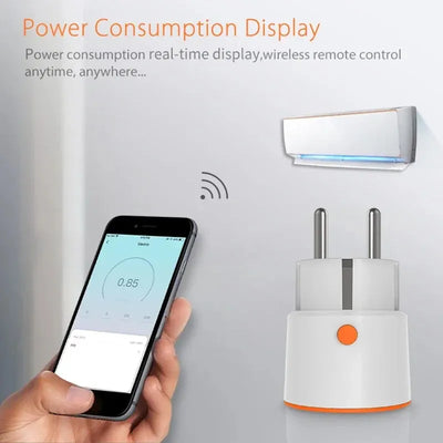 Haozee Smart Zigbee Plug Socket 3680W 16A Power Energy Monitoring Timer Switch EU Outlet Home Assistant Zigbee2mqtt
