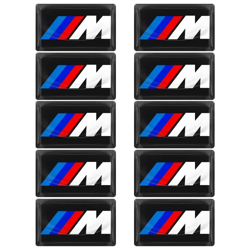 2/5/10Pcs Carbon Fiber Steering Wheel Car Emblem 3D Stickers For BMW F30 F10 E90 F20 E46 E60 E70 E39 E36 E87 X7 E92 E91 X7 X6