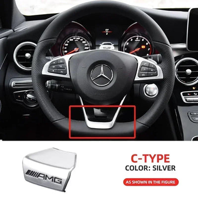Car Interior Steering Wheel Badge Sticker Panel Center Emblem For AMG Mercedes Benz W212 W213 W205 GLA CLA GLC GLE New C/E Class