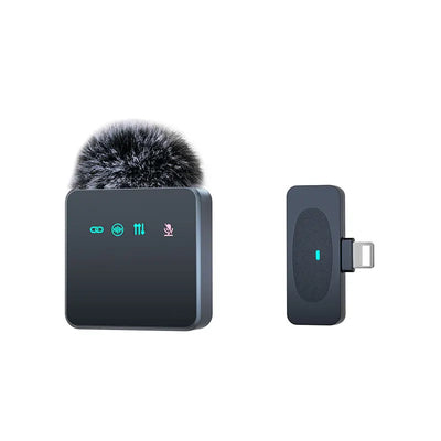 Professional Wireless Lavalier Microphone with Noise Reduction Recording Mute Function Cell Phone Portable Audio Video Live MIC