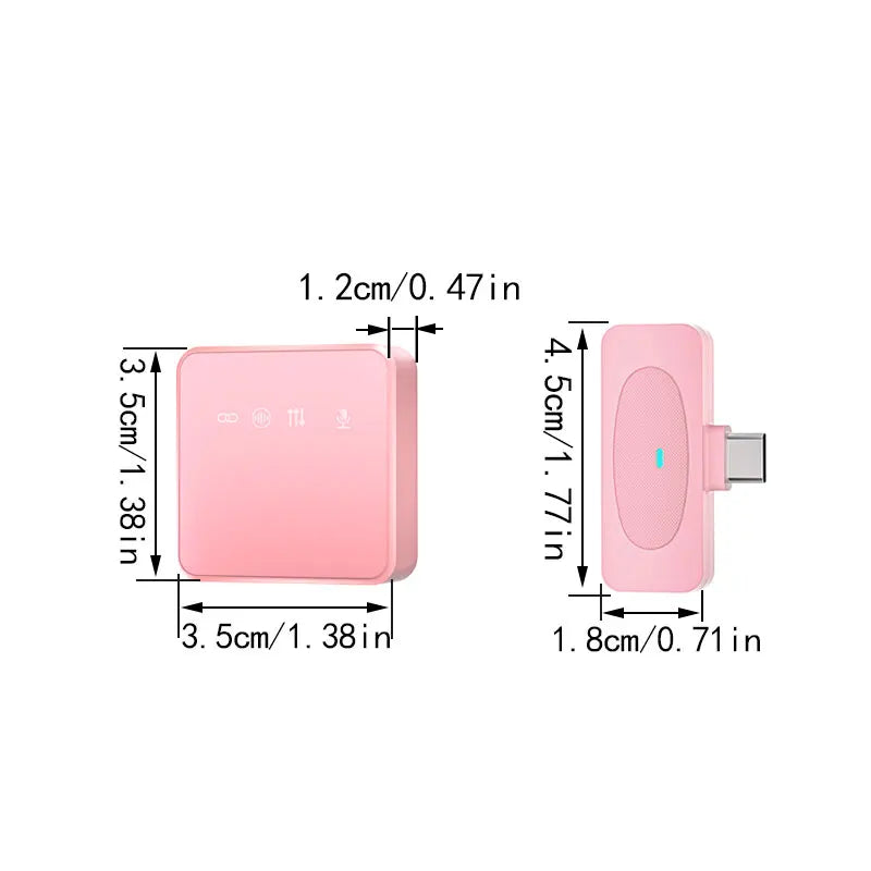 Professional Wireless Lavalier Microphone with Noise Reduction Recording Mute Function Cell Phone Portable Audio Video Live MIC