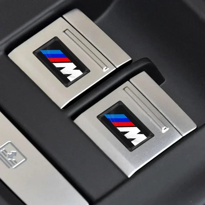 2/5/10Pcs Carbon Fiber Steering Wheel Car Emblem 3D Stickers For BMW F30 F10 E90 F20 E46 E60 E70 E39 E36 E87 X7 E92 E91 X7 X6