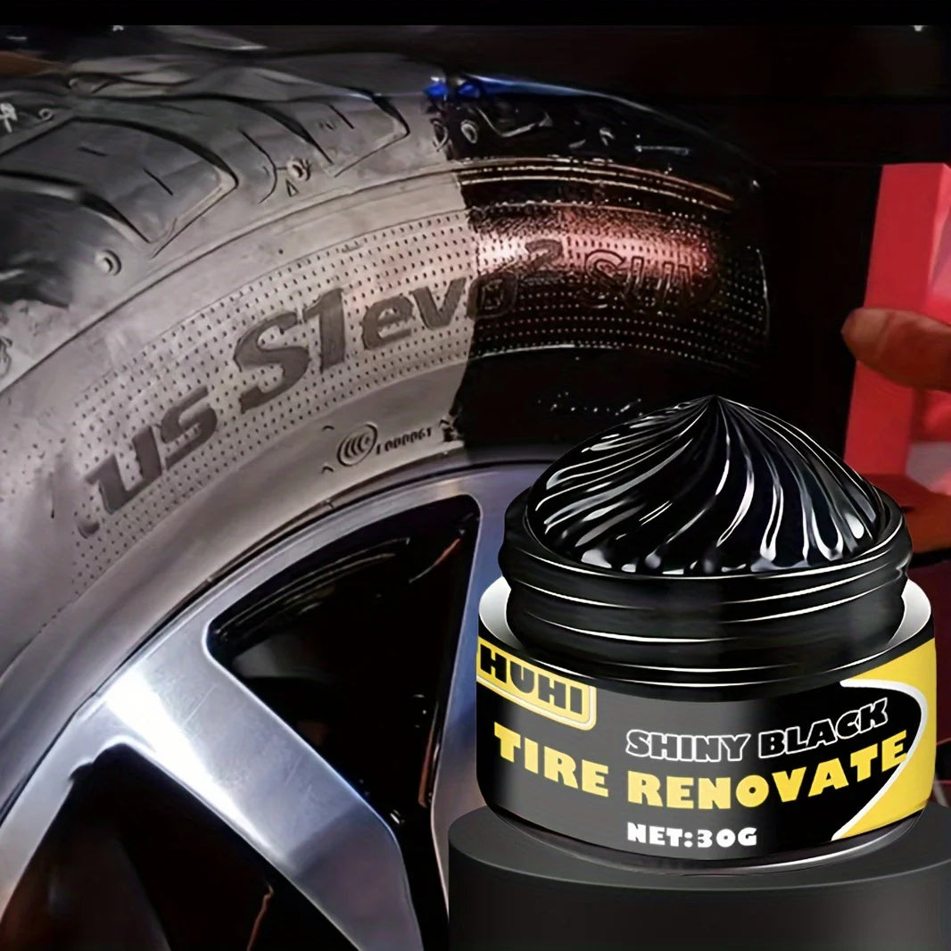 Black Shine Tire Wax - Durable, Long-Lasting Protection & Restoration for Car, Bike, and Motorcycle Tires Accessories
