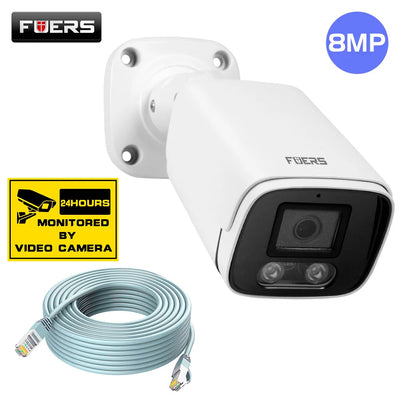 Fuers H.265 4CH POE DIY System Video Surveillance Security System Kit  Camera Surveillance CCTV Face Audio Video Recorder