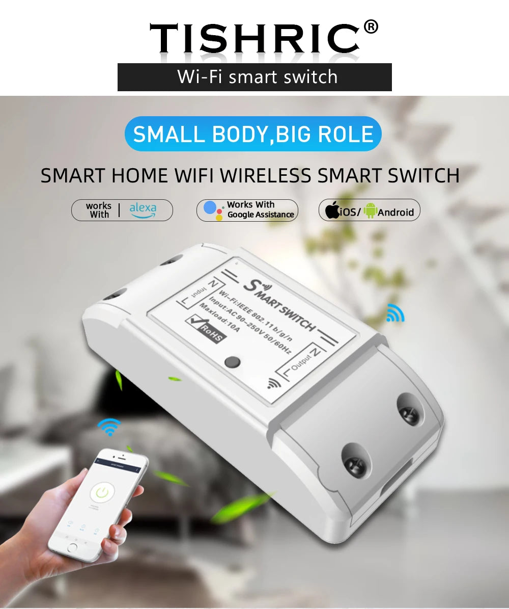 Smart Home Wifi Wireless Switch BASIC Smart Switch Module Smart Life APP Wireless Voice Remote Control Timer Switch Alexa