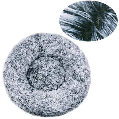 40-90cm Round Pet Bed for Large Dog Bed Super Soft Cat Bed Long Plush Dog House for Medium Dog House Winter Warm Sleeping