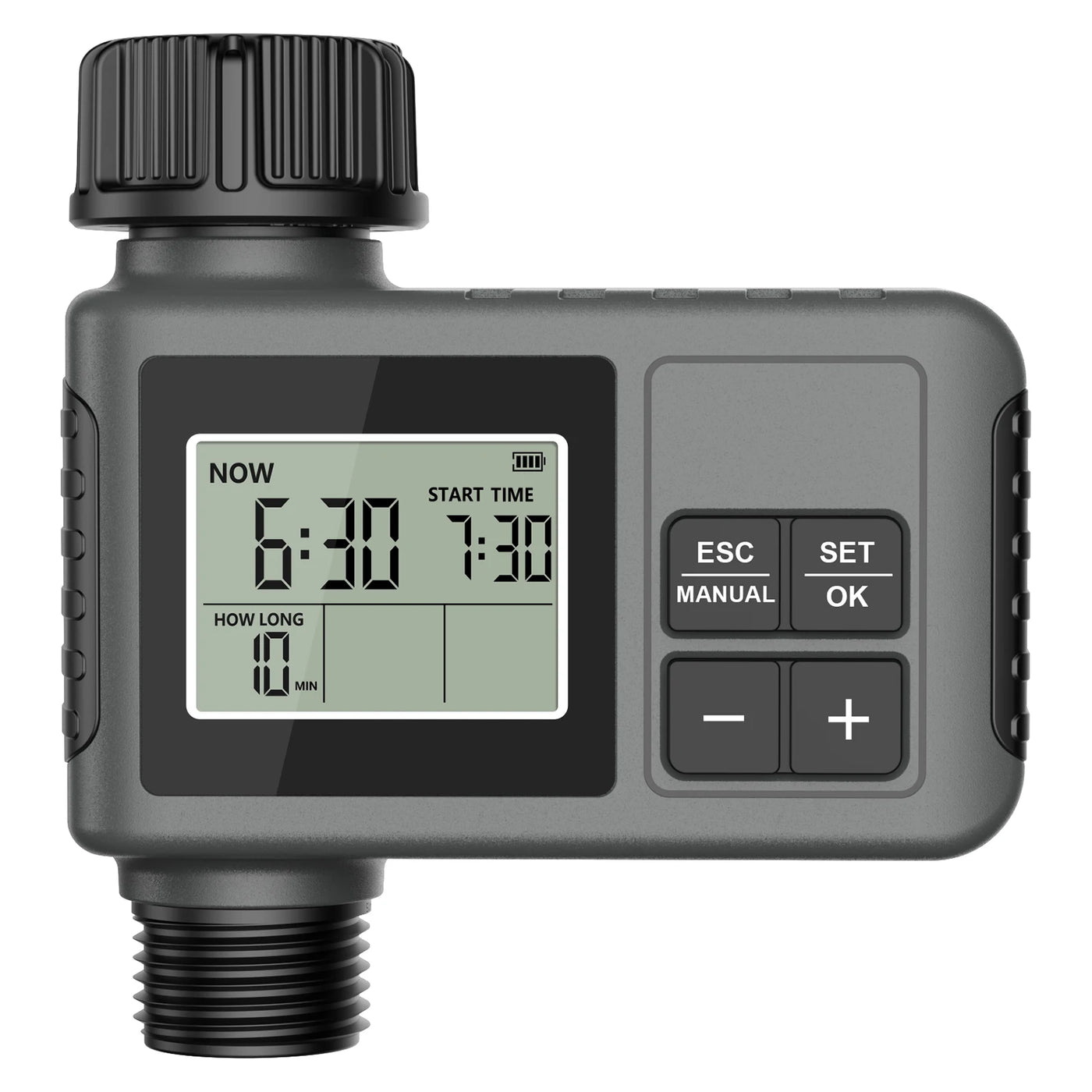 Haozee Smart Water Timer Intelligent 1/2/3-Outlet Irrigation Watering System Sprinkler Timer Garden Programmer IPX7 LCD Display