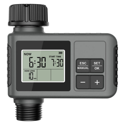 Haozee Smart Water Timer Intelligent 1/2/3-Outlet Irrigation Watering System Sprinkler Timer Garden Programmer IPX7 LCD Display