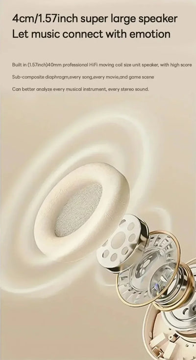 Fashion HIFI Stereo Headsets True Sports With Earphones TF/AUX Music Player with MicWireless Bluetooth Headphones Over Ear