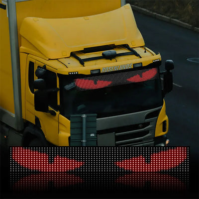Large APP Truck Car Devil Eye LED Pixel Panel Light Remote Music Control Custom Text Lighting Scrolling For Board Windshield