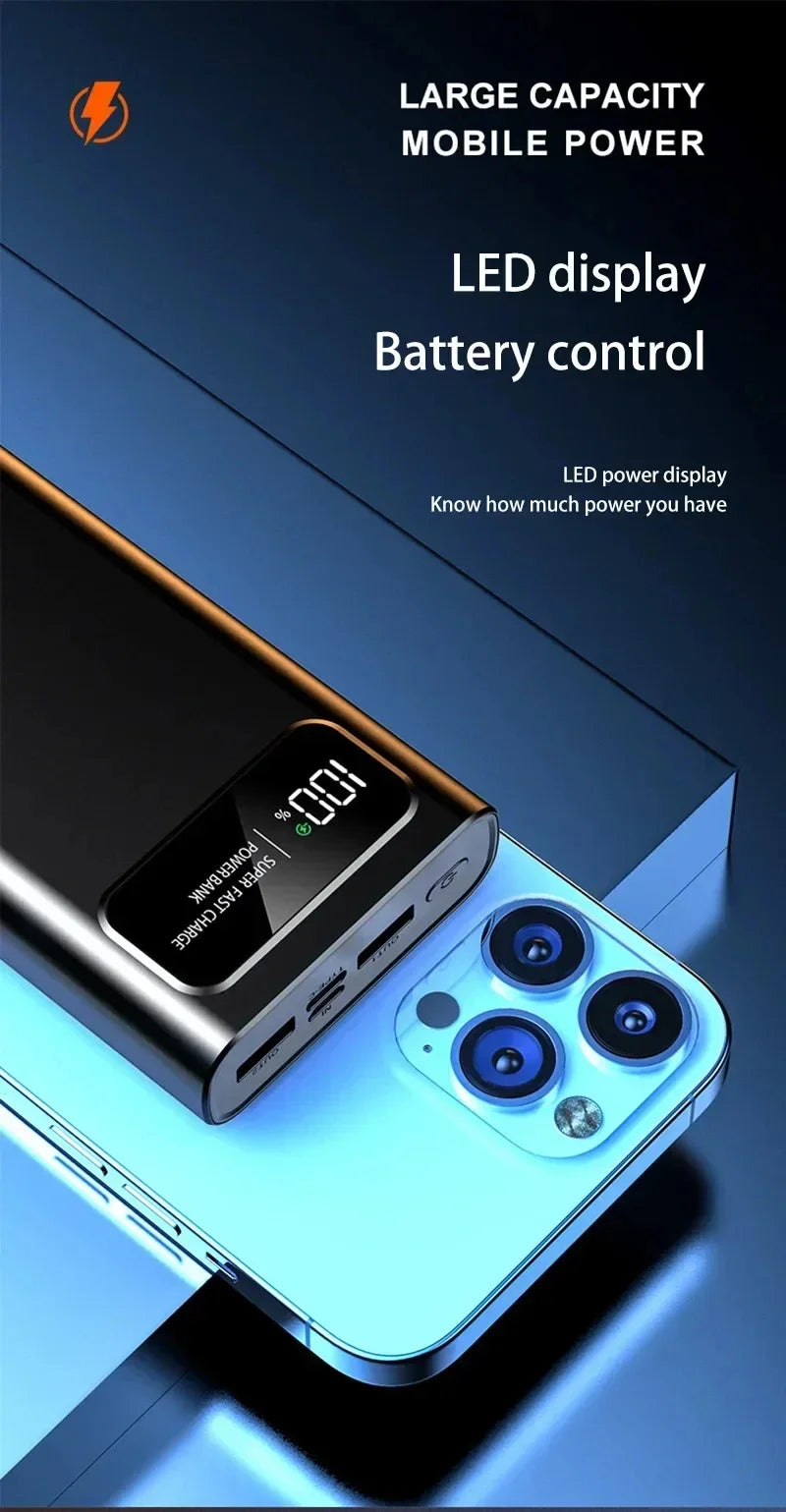 Xiaomi Power Bank 200000mAh 120W Super Fast Charging Battery High Capacity Digital Display Power Bank For iPhone Samsung Huawei