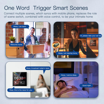 Tuya Wifi Smart Touch Screen Center Control Panel Voice Control ZigBee Gateway Built-in For Intelligent Scenes 4 Inches Screen