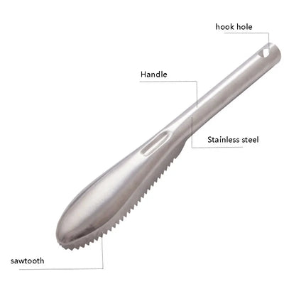 Fast Remove Fish Skin Scaler Brush， Stainless Steel Fish Scales Graters Scraper Easy Kitchen Cleaning Descaler Tool